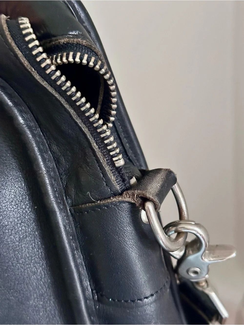 Vintage Coach Black Leather Embassy Briefcase Bag - Silver Tone Hardware 5296